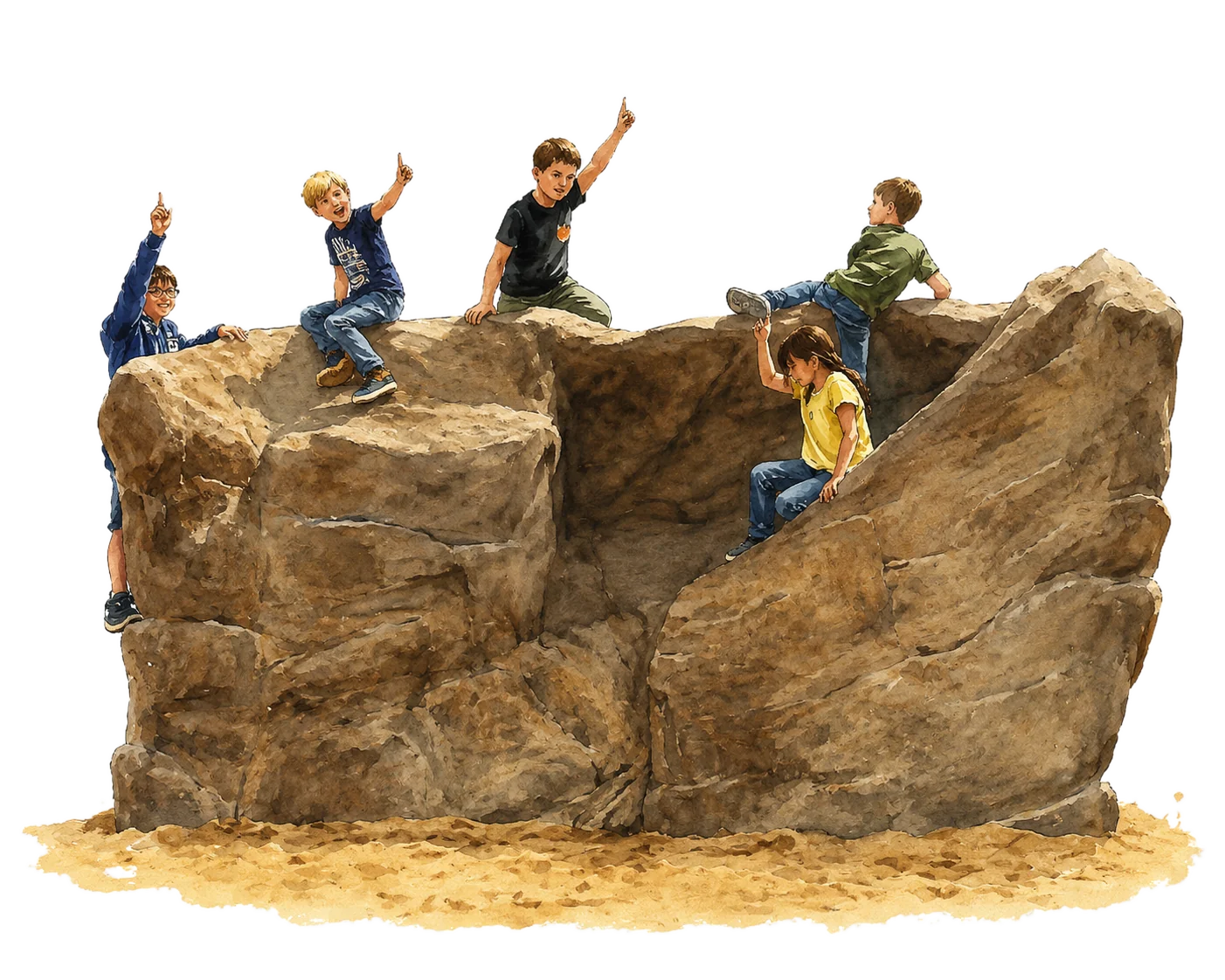 Kletterfelsen auf dem Schulhof